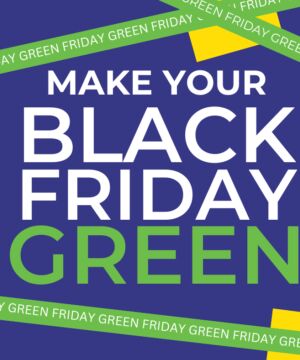 Graphic banner to promote green Friday instead of black Friday