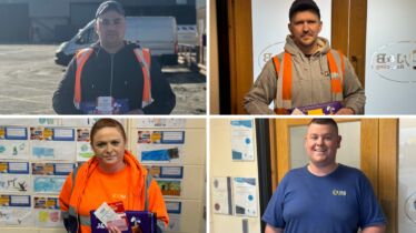 J&B Recycling stars of the month - photos of team members from recycling plant in Hartlepool