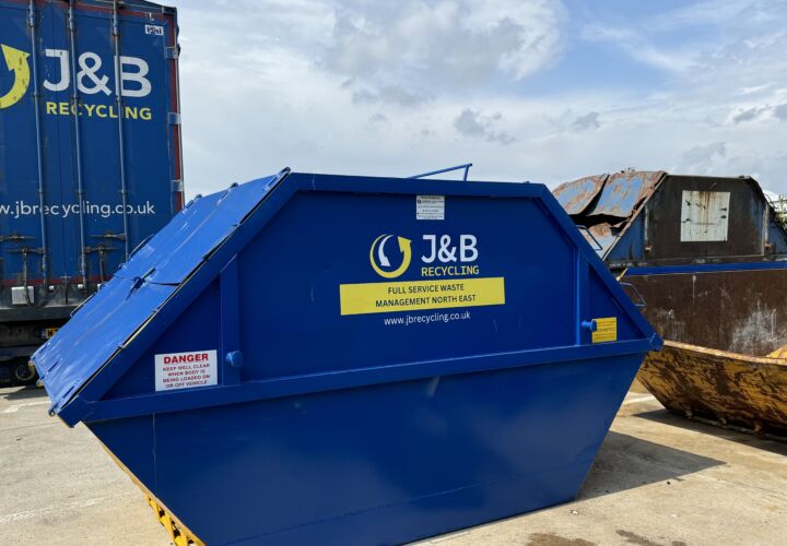 J&B Recycling, skip hire, 10 yard enclosed skip