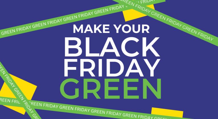 Graphic banner to promote green Friday instead of black Friday